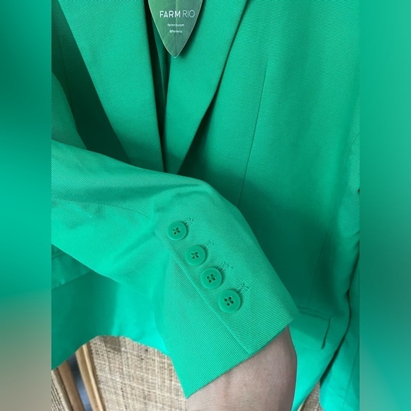 Farm Rio Bright Green Blazer - Picture 11 of 12